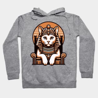 Egyptian Cat Goddess T-Shirt, Sphinx Cat Pharaoh Tee, Unisex Ancient Egypt Shirt, Casual Cotton Top, Gift for Cat Lovers Hoodie